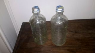 Vintage Antique Pepsi - Cola 16 Oz Clear Glass Bottle Rare Pepsi Soda Pop