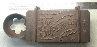 Antique Cast Iron The Superior Tractor Tool Box B - 295 B - 294 Oil Can Vintage