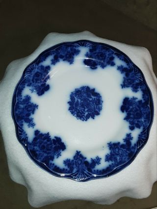 Antique Glass China Dinnerware Blue & White Whaldorf Semi Porcelain