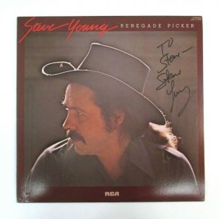 Steve Young Renegade Picker Rare Signed Country Lp Rca 1759 Autograph Signature