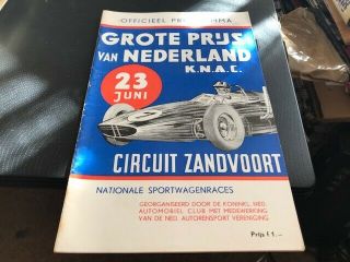 Netherlands - - Formula One Grand Prix 1963 - - Programme - - 23rd June 1963 - - - Rare