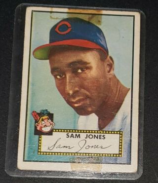 1952 Topps Sam Jones Rc 382 - Rare High Low Grade