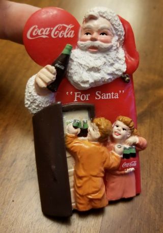 Rare Vintage 1996 Coca - Cola Rubber Fridge Magnet Santa Crate Christmas Coke