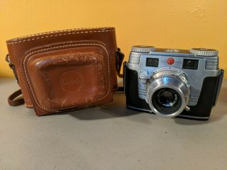 Vintage Antique Kodak Signet 35 Camera & Brown Leather Case