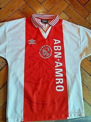 Rare Ajax 96/97 Vintage Home Shirt Small Umbro