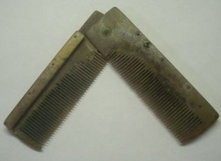 Civil War Steer Horn Folding Hair / Lice Comb Rare Soldier 