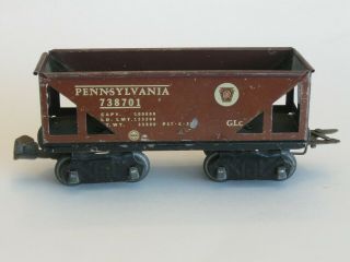 Rare Version Vintage Marx Tin Litho Pennsylvania 738701 Hopper Car