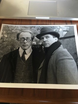 Jeremy Brett - Rare Press Photo.  Sherlock Holmes With Michael Culver