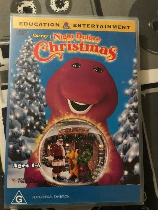Barney’s Night Before Christmas Rare Dvd R4 2000 Barney & Friends