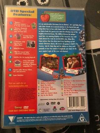 Barney’s Night Before Christmas Rare DVD R4 2000 Barney & Friends 2