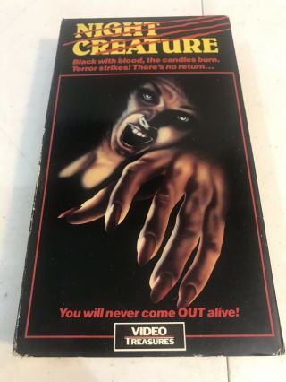 Night Creature Horror Sov Slasher Big Box Slip Rare Vhs