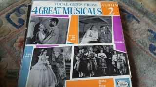 " Vocal Gems From 4 Great Musicals Album 2 " Rare 1961 Vinyl Lp - Wlp 6018