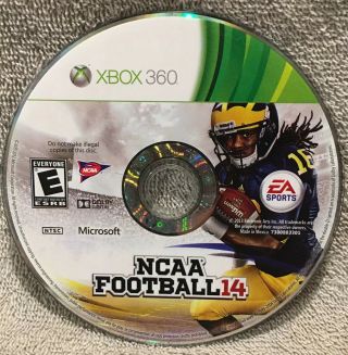 Ncaa Football 14 (xbox 360,  2013) Disc Only Rare