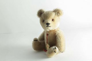 ULTRA RARE VINTAGE antique miniature teddy bear HERMANN MOHAIR steiff gold 5 3
