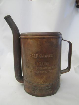 Antique Vintage Copper Oil Can Swingspout Metal Swing Spout Standard Oil Co.