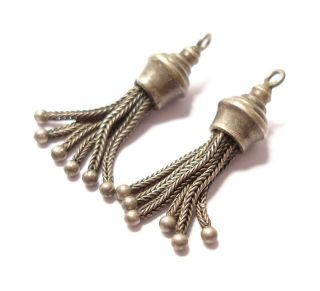 Antique Victorian Silver Tassel Fobs For A Pocket Watch Chain