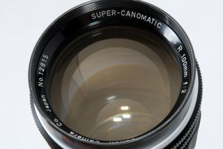 Rare [excellent,  ] Canon - Canomatic Lens R 100mm F/2 W/case From Japan