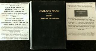 Civil War Atlas To Accompany Steele’s American Campaigns Battle Map Book Vf Rare