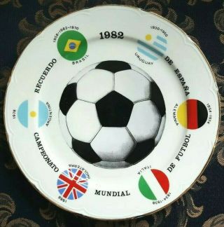 Rare Vintage/retro Fifa World Cup Spain 1982 Commemorative Football Plate