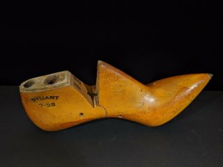 Vintage Wood Shoe Last industrial wooden mold form 3