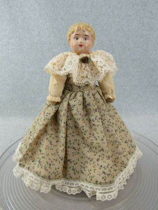 10 " Antique German Minerva Tin Metal Shoulder Head Doll 1890,