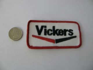Vintage Vickers Oil Gas Gasoline Patch Embroidered Nos Old Stock Rare
