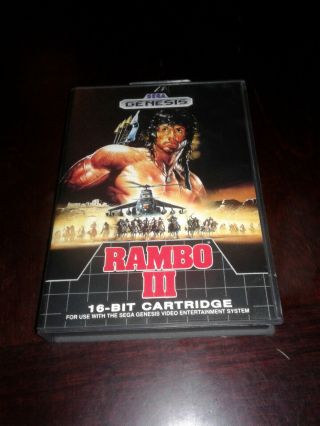 Sega Genesis Rambo Iii 3 Cib Complete Rare