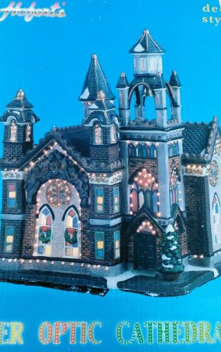 Hoferts Fiber - Optic Cathedral Large Christmas Village Church 11 Inches Tall