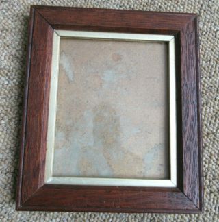 A Small Antique Vintage Portrait Picture Photo Frame With Slip.