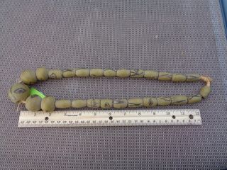 Antique African Trade Beads Large Yellow Sand Cast Beads