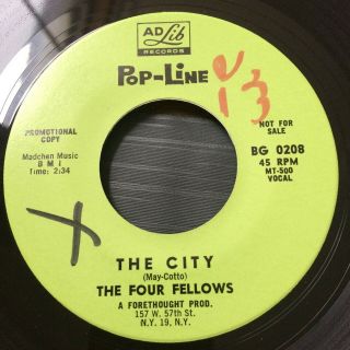 Rare Northern Soul - The Four Fellows - The City / That 