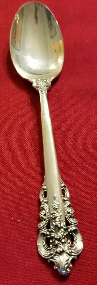3 Piece Wallace Grande Baroque Child ' s Sterling Silver Flatware - Fork/Knife/Spoon 3
