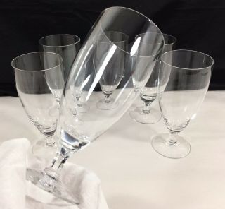 6 Fostoria Debutante Clear Ice Tea 6 3/4 " Glass Crystal Goblet 6100 Retired Rare