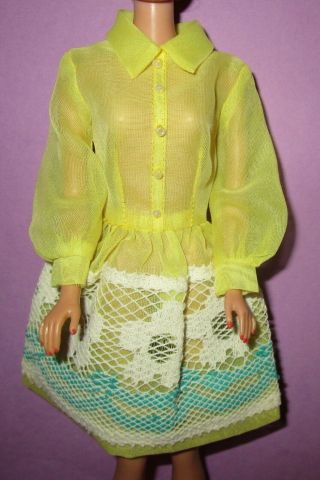 Barbie Vintage 1960s Fashion Shirtdressy Shirt Dressy Sheer Outfit 1487