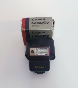 Canon Speed Lite 244t Flash Unit With Box And Carry Case - Rare