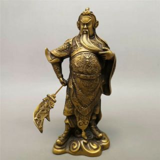 Old Chinese Brass Hand - Made Guan 