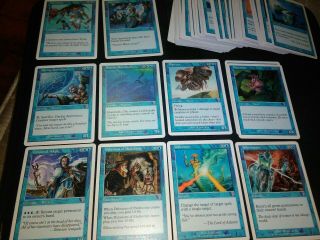 Mtg 74 Blue Seventh Edition Cards Rares Uncommons Commons No More Than 4 Copies