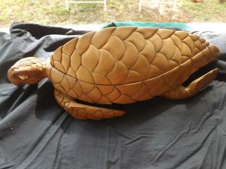 Guinea Wood Carved Sea Turtle Bowl (large)