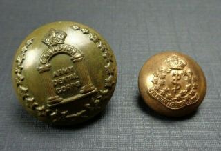 Rare Ww1 Buttons " Canadian Army Dental Corps " & " Canadian Medical Corps "