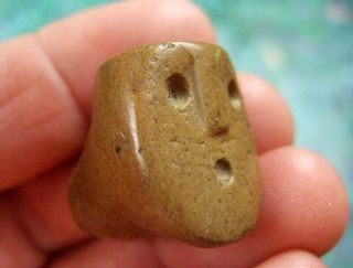 Rare Fine Ohio Pipestone Fort Ancient Human Face Effigy Pipe Arrowheads