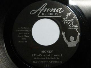 Barrett Strong - Money Vg,  1960 Very Rare Black Label