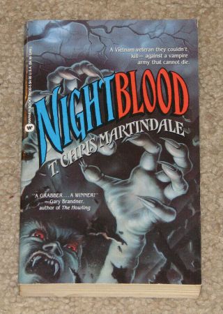 Nightblood By T.  Chris Martindale Paperback Rare Oop Vampires Warner Night Blood