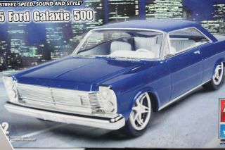 Vintage Custom Collect 1965 Blue Ford Galaxie Amt Model Car 1/25 Kit