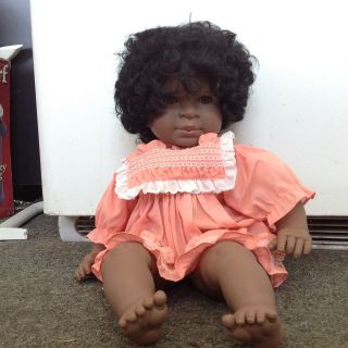 Extremely Rare African American Melek Girl Doll West Germany Lissi Batz Signed