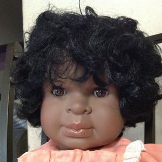 EXTREMELY RARE African American Melek girl doll West Germany Lissi Batz SIGNED 3
