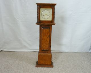 Vintage 1950s Smiths Miniature Grand Father Long Case Clock Vgc Gwo