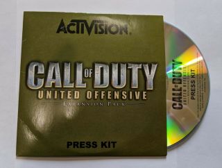 Call Of Duty United Offensive Press Kit - Promo Demo Promotional Rare