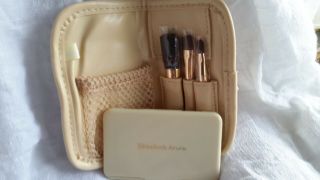 Very Rare Vintage Elizabeth Arden Leather Make Up Case With Cosmetics & Brushes
