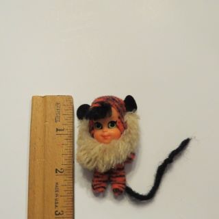 Vintage Liddle Kiddles Tiny Tiger Pin Little Animiddle Doll Mattel 1969