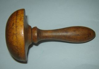 Antique Old Vintage Primitive Wooden Darning Mushroom Darner Tool Patina 2